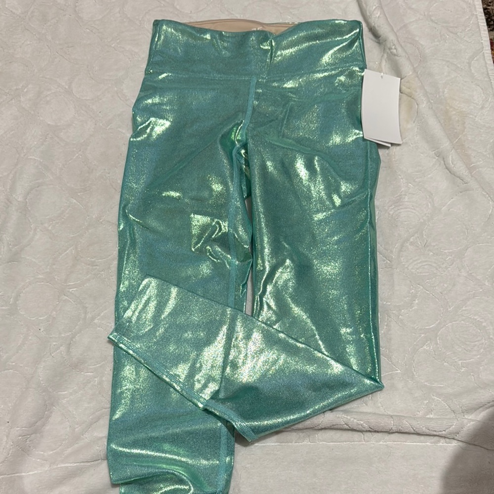 Heroine Sport Blue Metallic Leggings